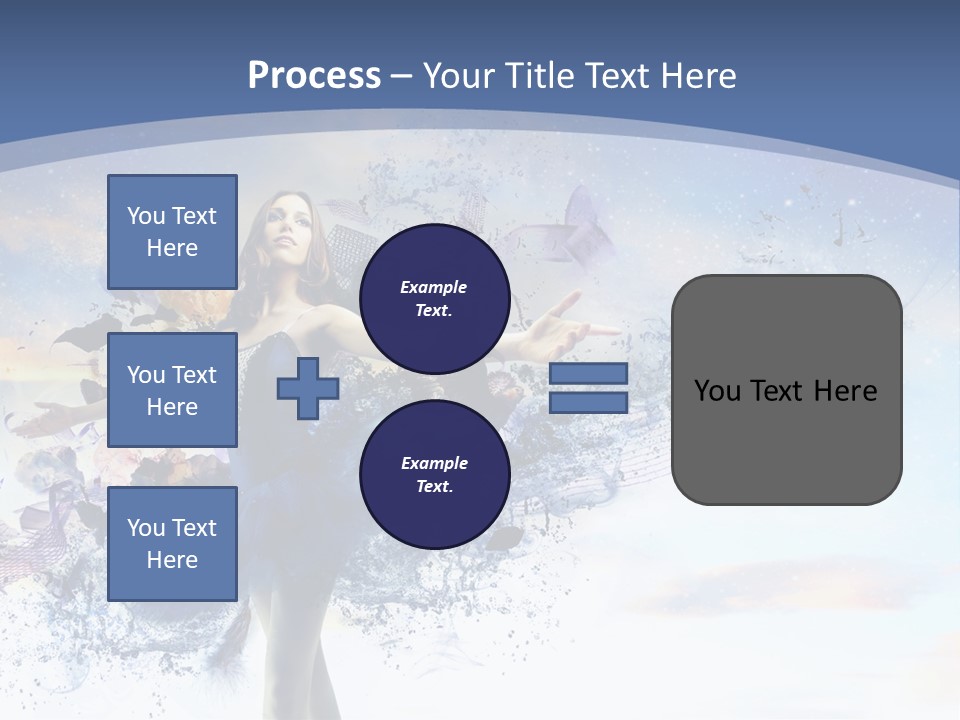 Dimensional Ballerina Beauty PowerPoint Template