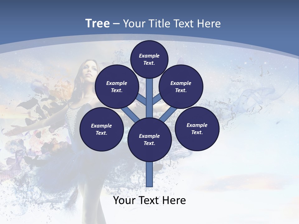 Dimensional Ballerina Beauty PowerPoint Template