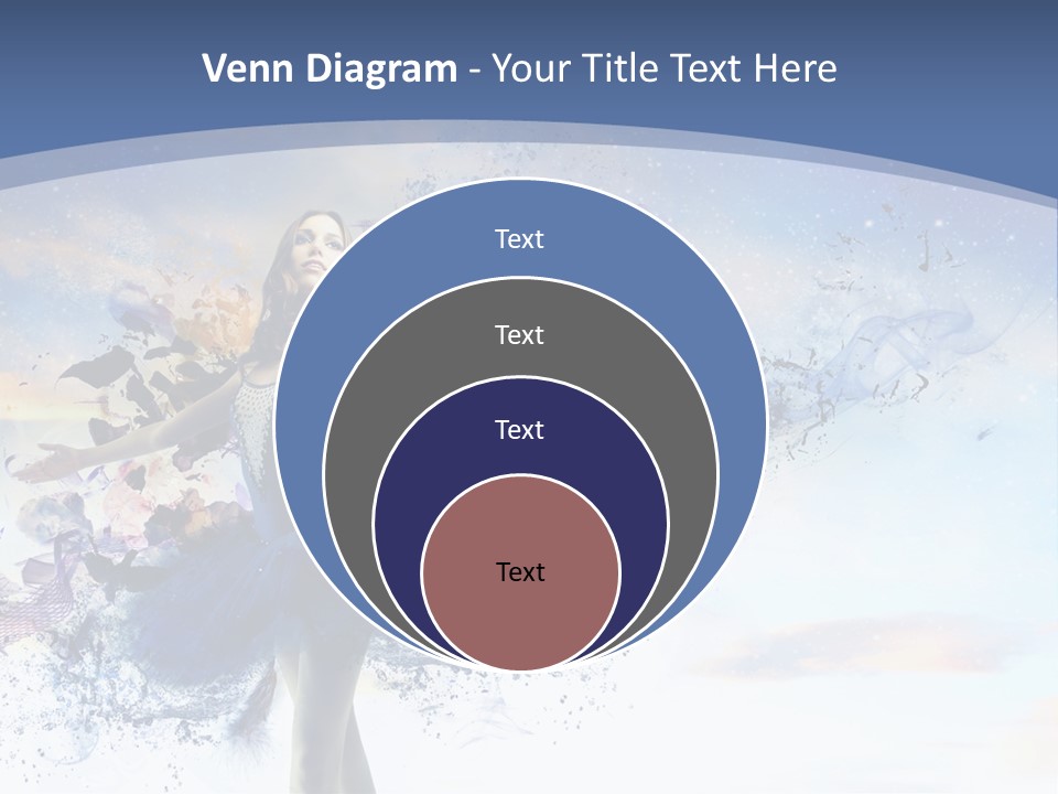 Dimensional Ballerina Beauty PowerPoint Template