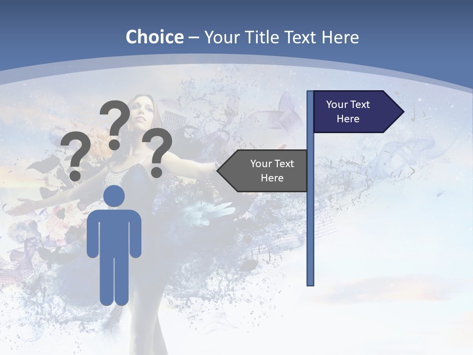 Dimensional Ballerina Beauty PowerPoint Template