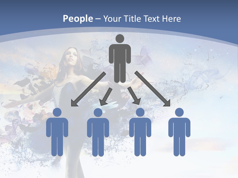 Dimensional Ballerina Beauty PowerPoint Template