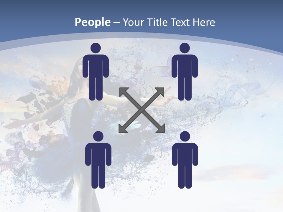 Dimensional Ballerina Beauty PowerPoint Template