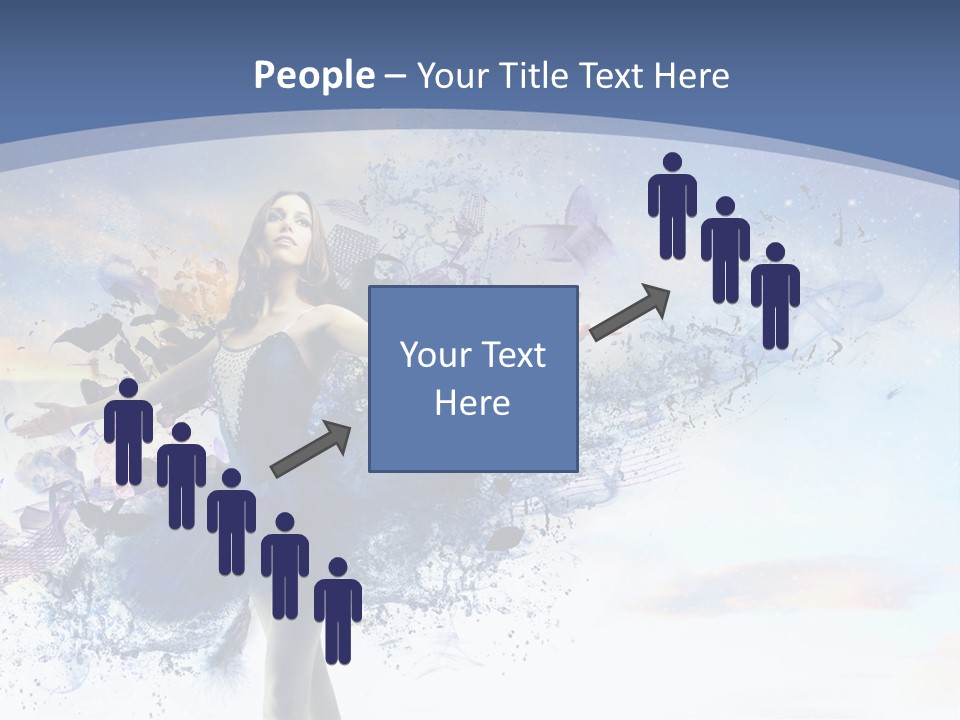 Dimensional Ballerina Beauty PowerPoint Template