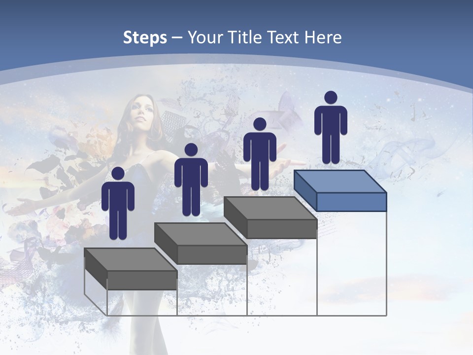 Dimensional Ballerina Beauty PowerPoint Template