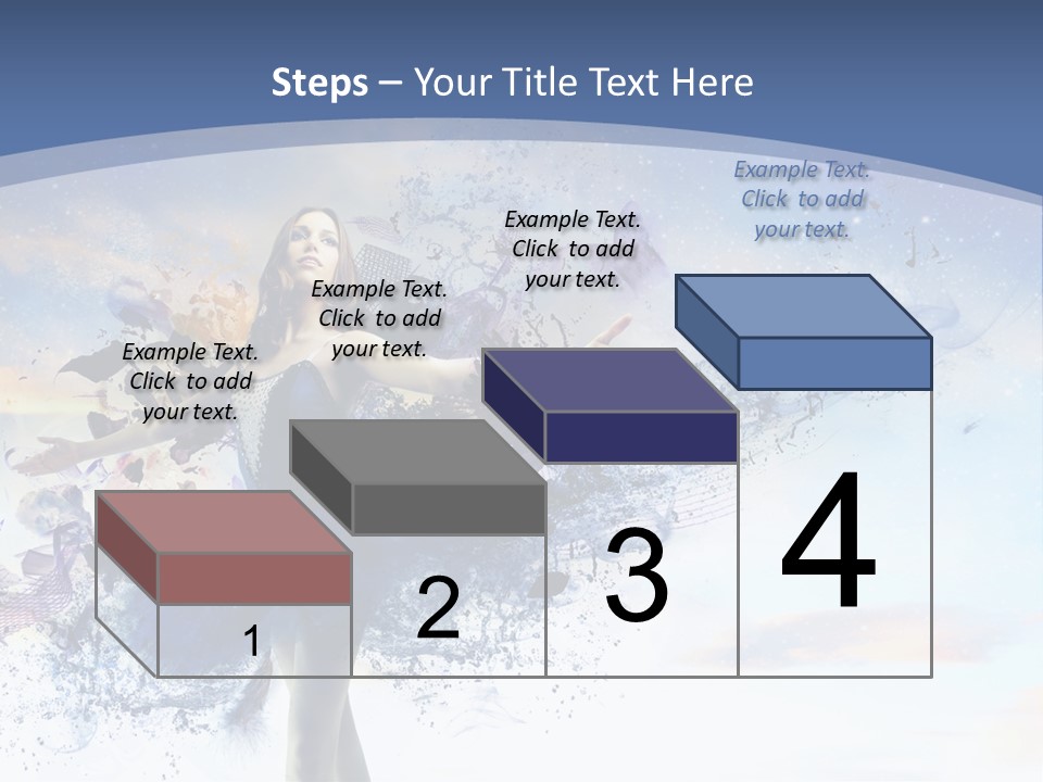 Dimensional Ballerina Beauty PowerPoint Template