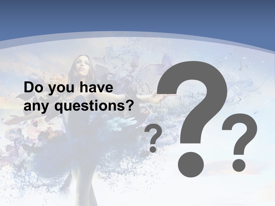 Dimensional Ballerina Beauty PowerPoint Template