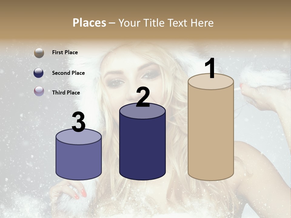 Woman Looking At Camera Beauty PowerPoint Template