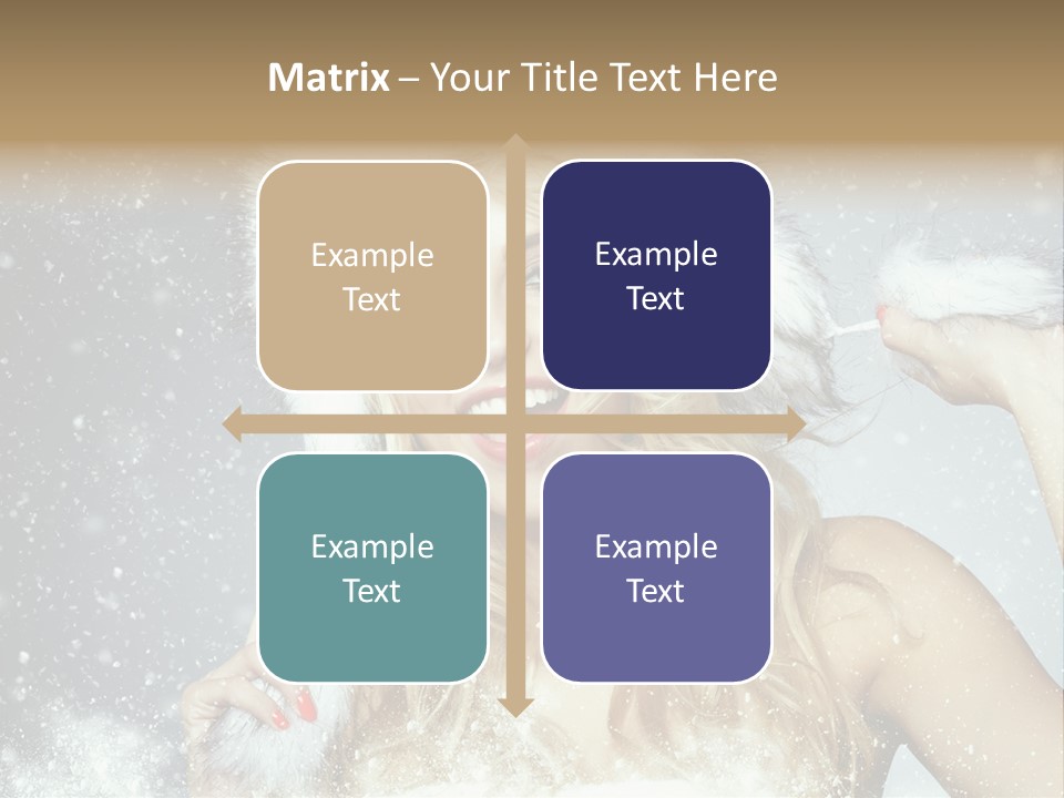 Woman Looking At Camera Beauty PowerPoint Template