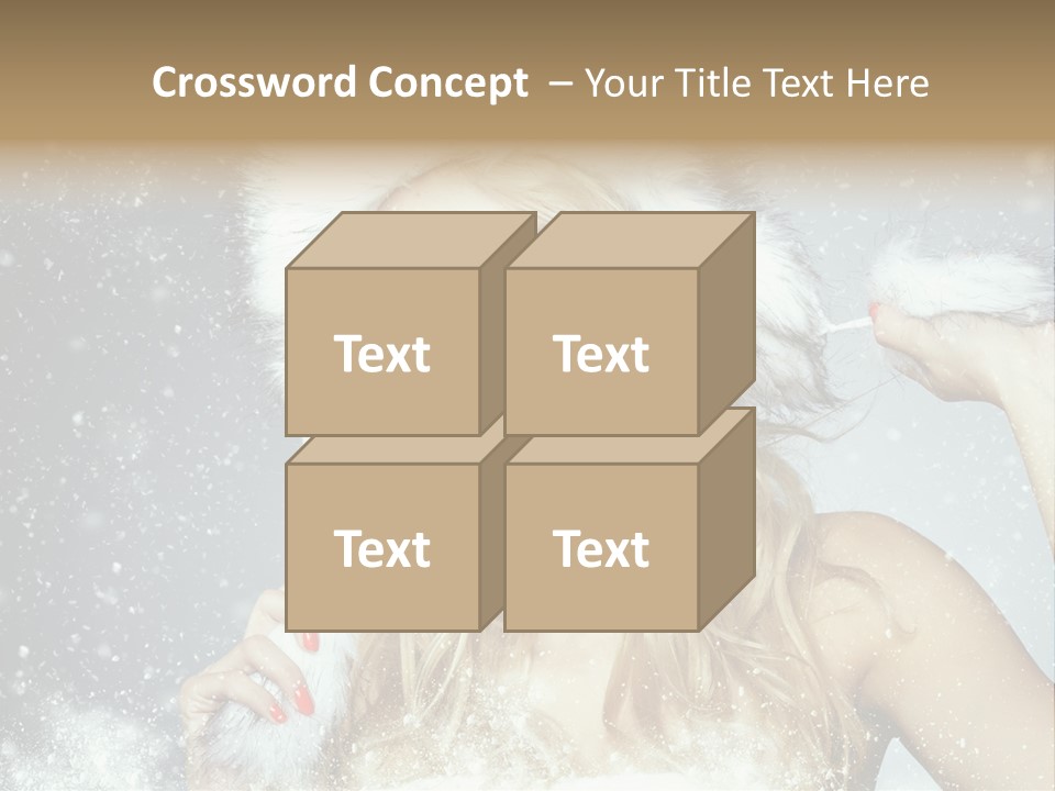 Woman Looking At Camera Beauty PowerPoint Template