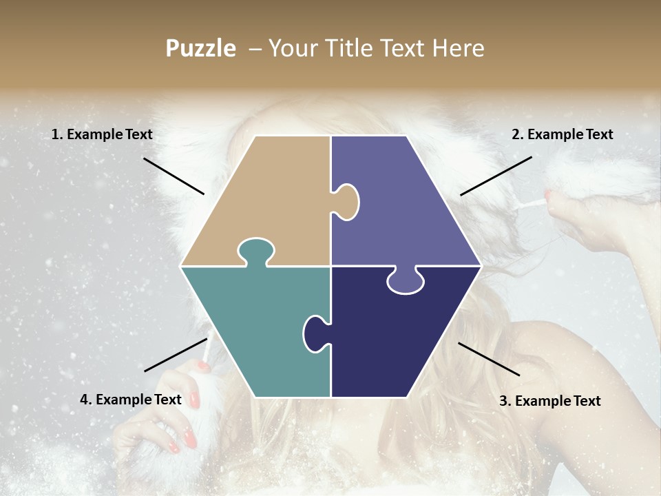 Woman Looking At Camera Beauty PowerPoint Template