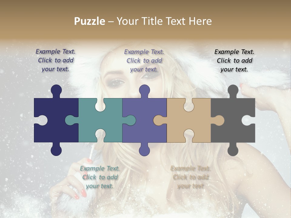 Woman Looking At Camera Beauty PowerPoint Template