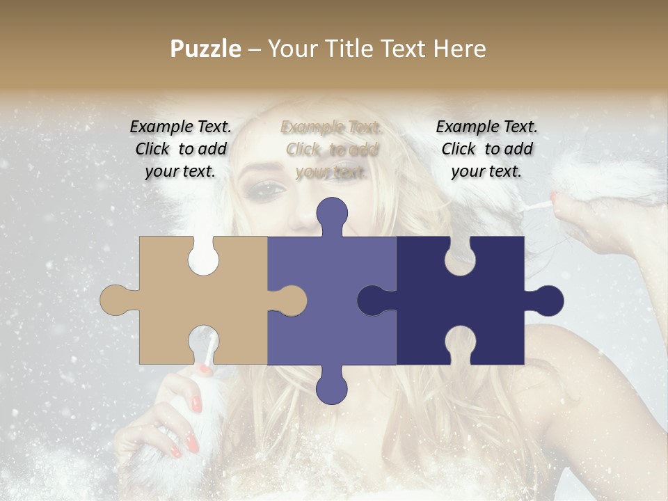 Woman Looking At Camera Beauty PowerPoint Template