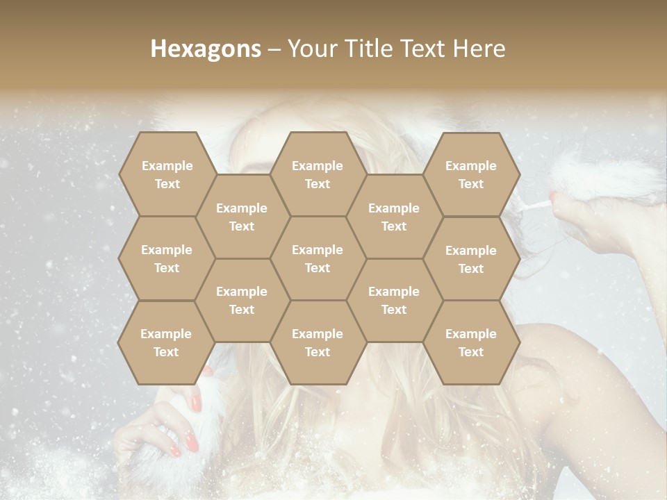 Woman Looking At Camera Beauty PowerPoint Template