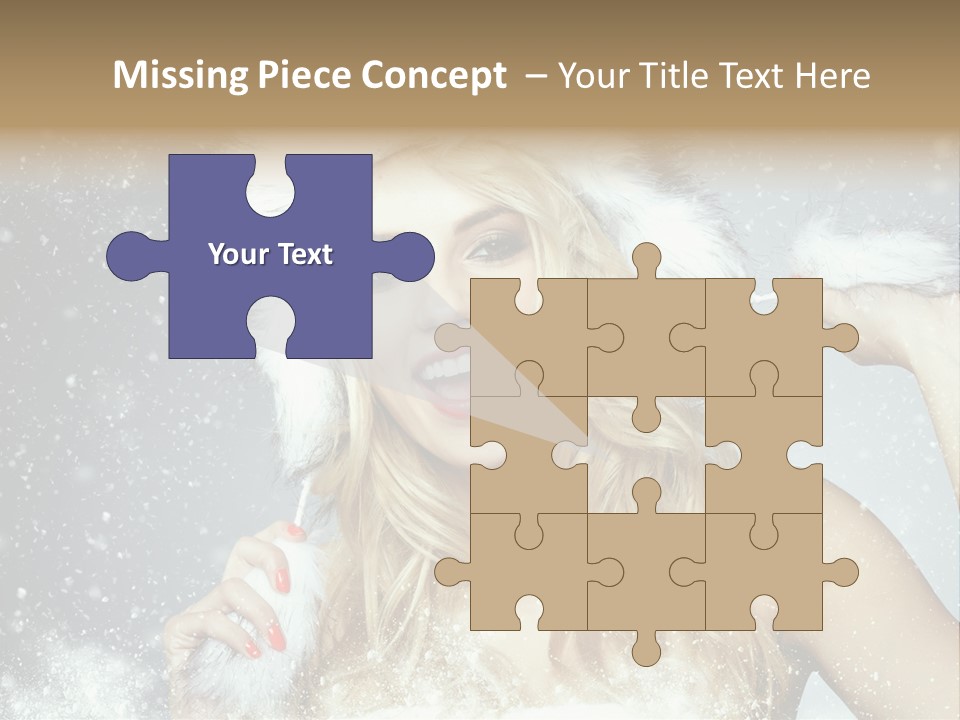 Woman Looking At Camera Beauty PowerPoint Template