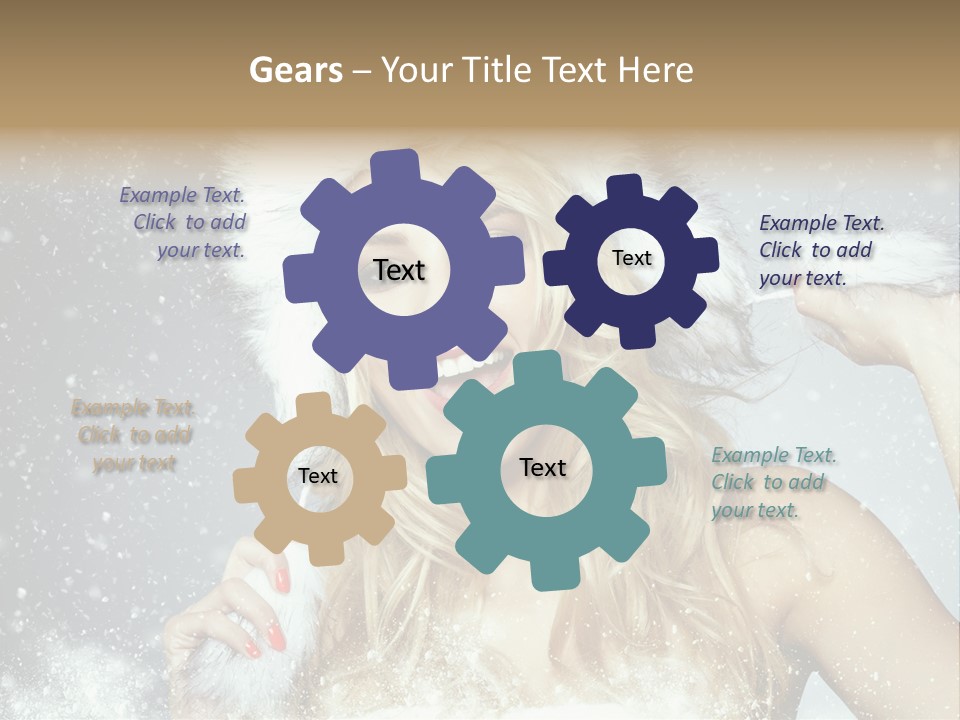 Woman Looking At Camera Beauty PowerPoint Template