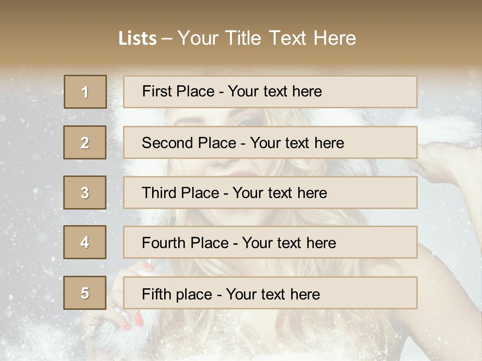 Woman Looking At Camera Beauty PowerPoint Template