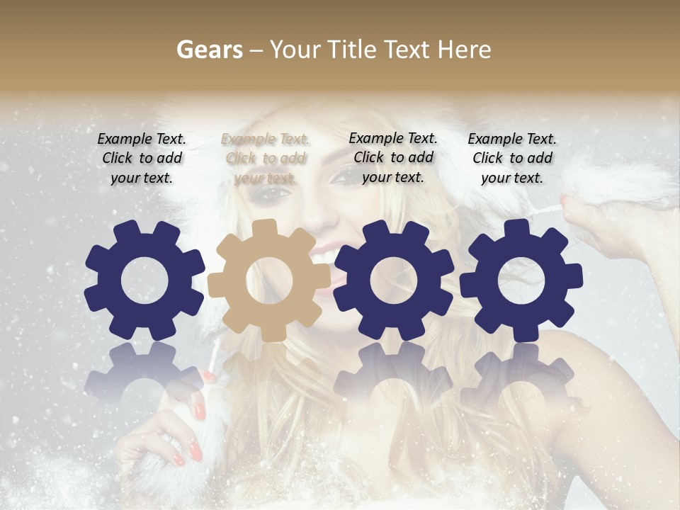 Woman Looking At Camera Beauty PowerPoint Template