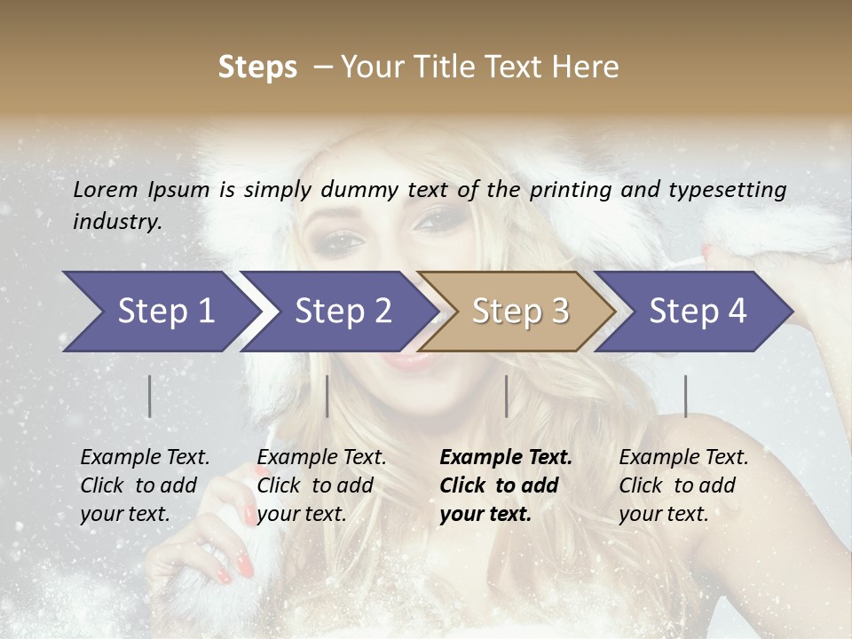 Woman Looking At Camera Beauty PowerPoint Template