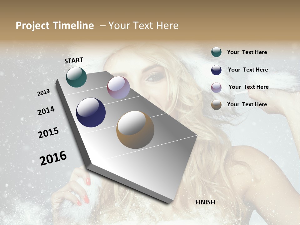 Woman Looking At Camera Beauty PowerPoint Template