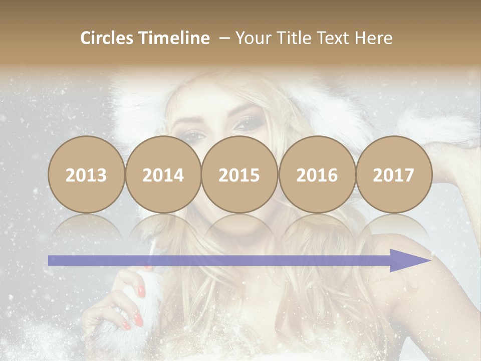 Woman Looking At Camera Beauty PowerPoint Template