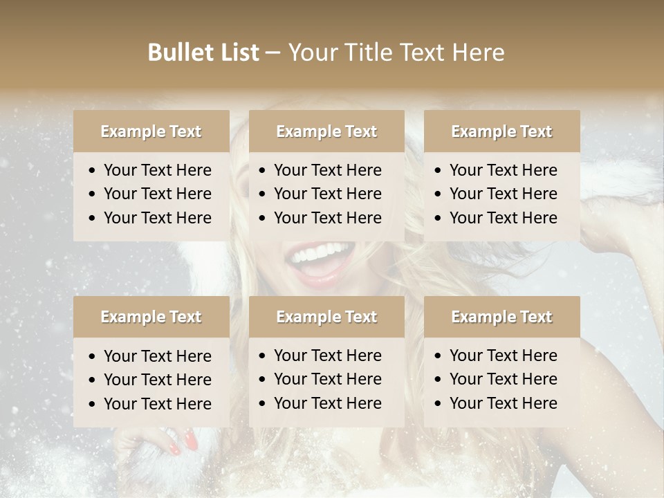 Woman Looking At Camera Beauty PowerPoint Template