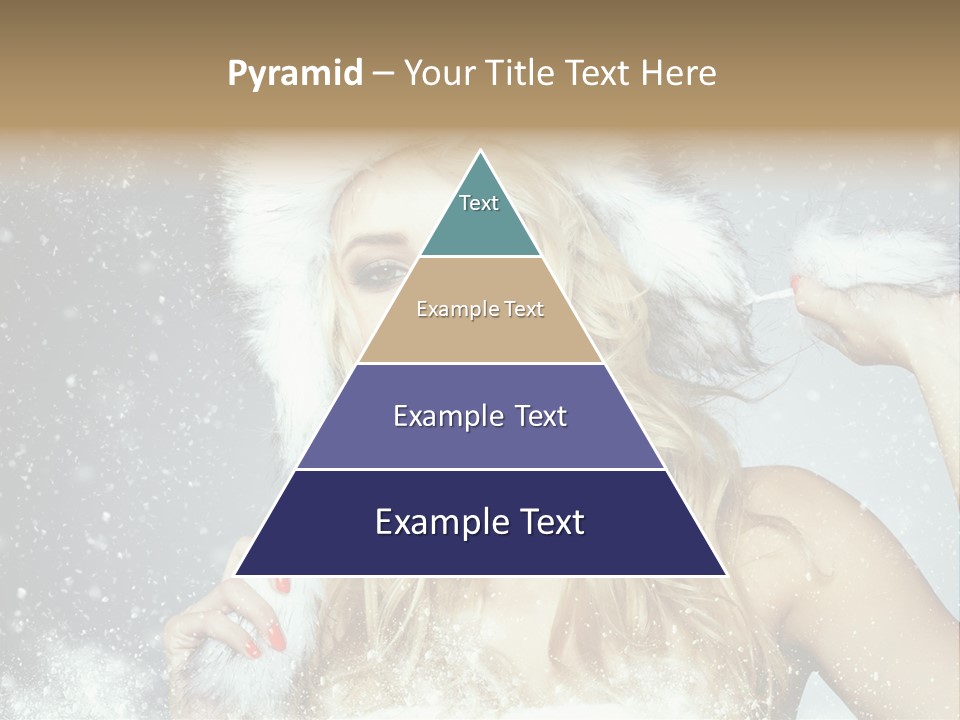 Woman Looking At Camera Beauty PowerPoint Template