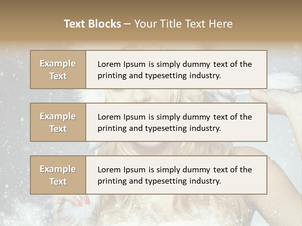 Woman Looking At Camera Beauty PowerPoint Template