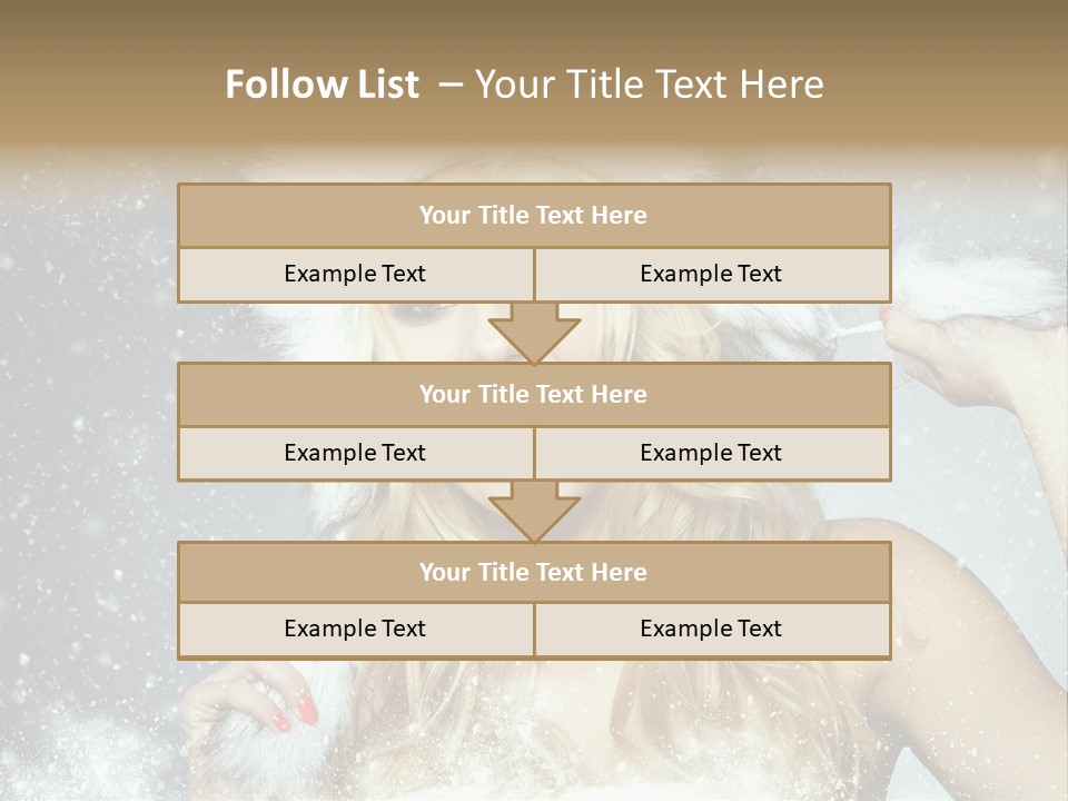 Woman Looking At Camera Beauty PowerPoint Template