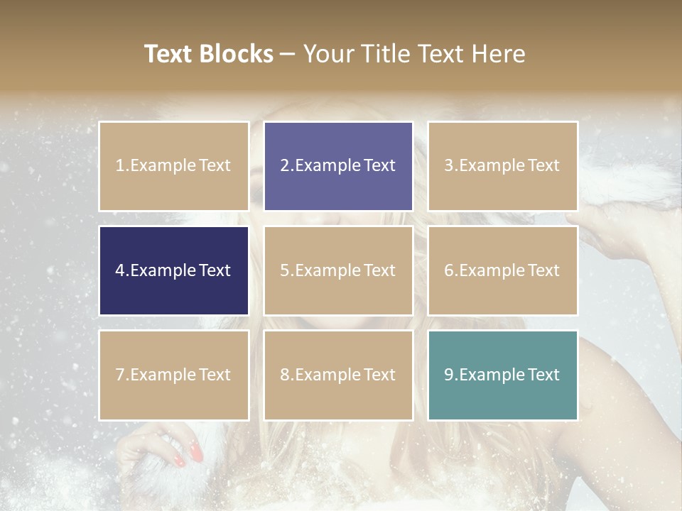 Woman Looking At Camera Beauty PowerPoint Template