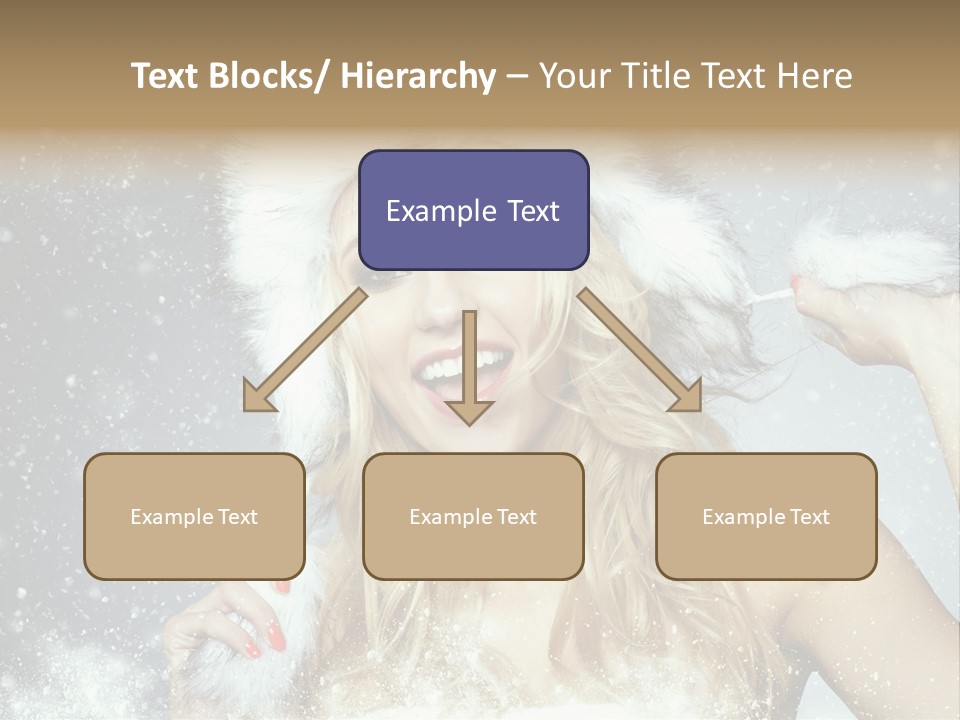 Woman Looking At Camera Beauty PowerPoint Template