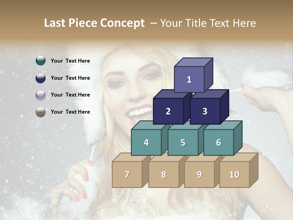 Woman Looking At Camera Beauty PowerPoint Template