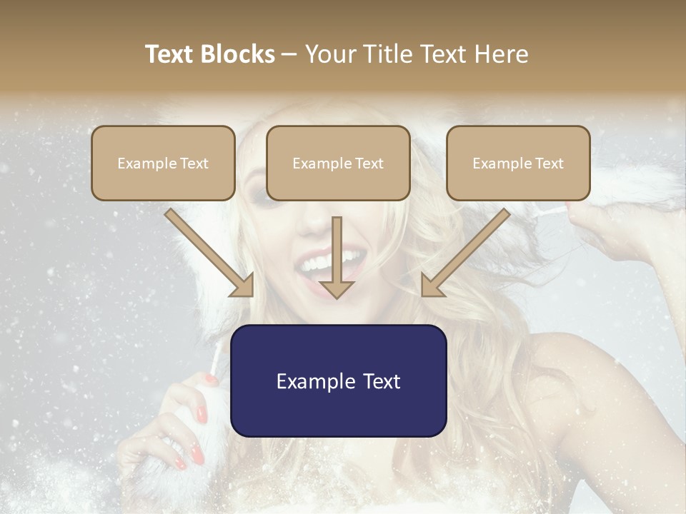 Woman Looking At Camera Beauty PowerPoint Template