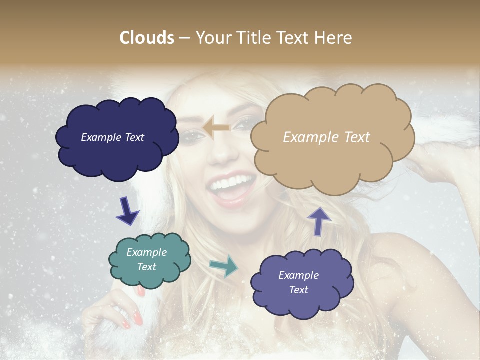 Woman Looking At Camera Beauty PowerPoint Template