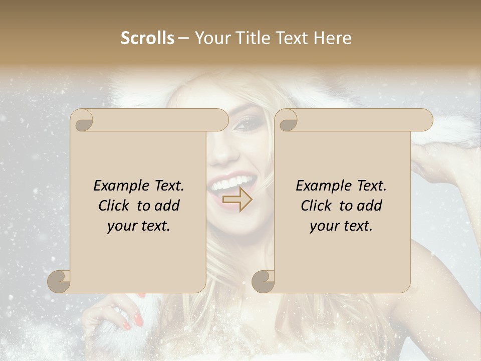 Woman Looking At Camera Beauty PowerPoint Template
