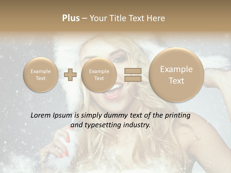 Woman Looking At Camera Beauty PowerPoint Template