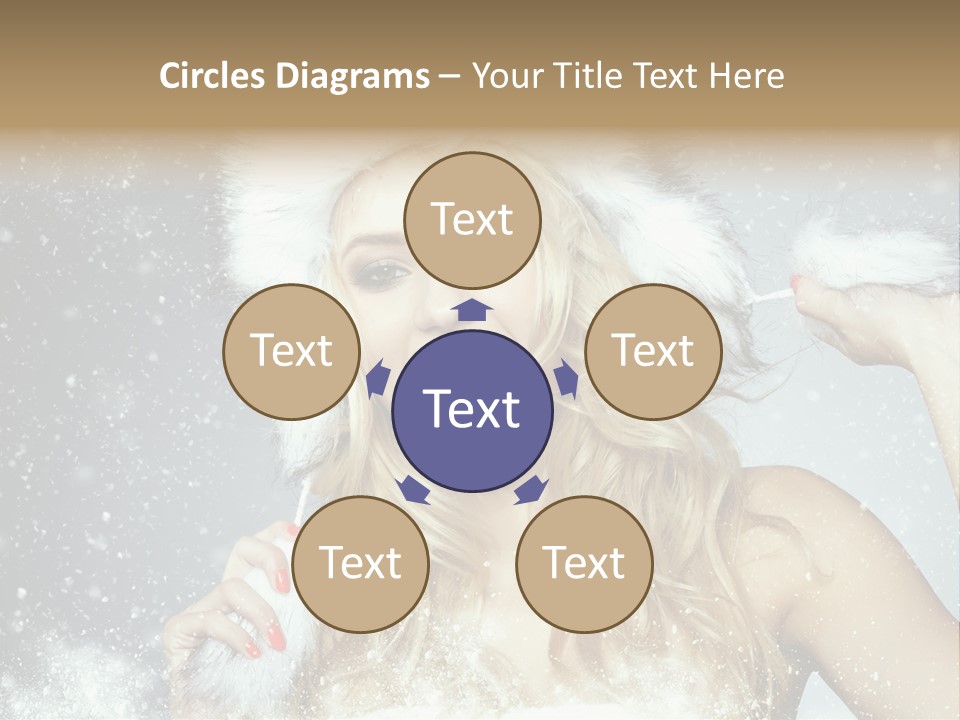 Woman Looking At Camera Beauty PowerPoint Template