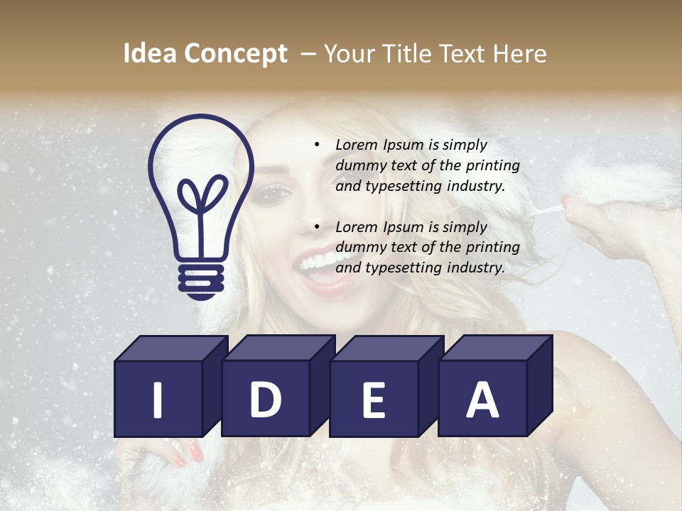 Woman Looking At Camera Beauty PowerPoint Template