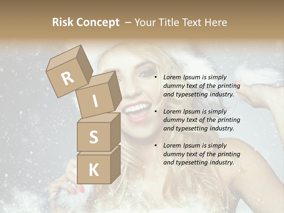 Woman Looking At Camera Beauty PowerPoint Template