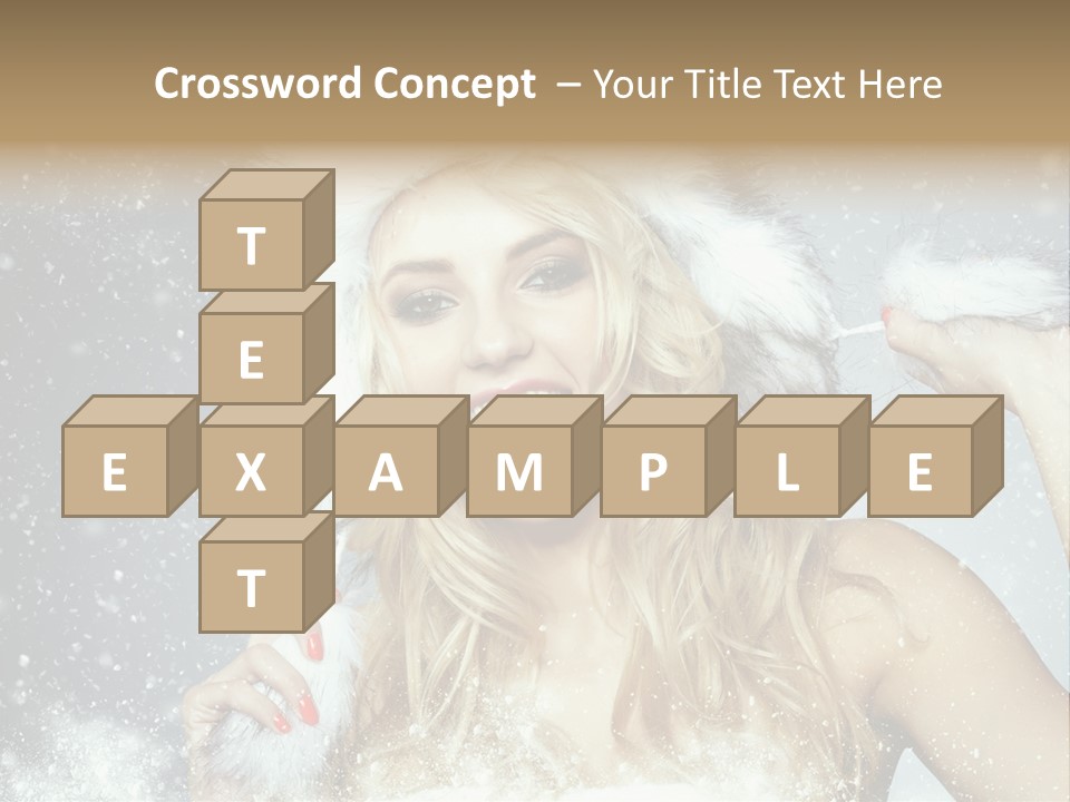 Woman Looking At Camera Beauty PowerPoint Template