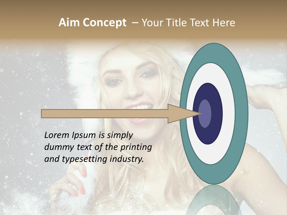 Woman Looking At Camera Beauty PowerPoint Template