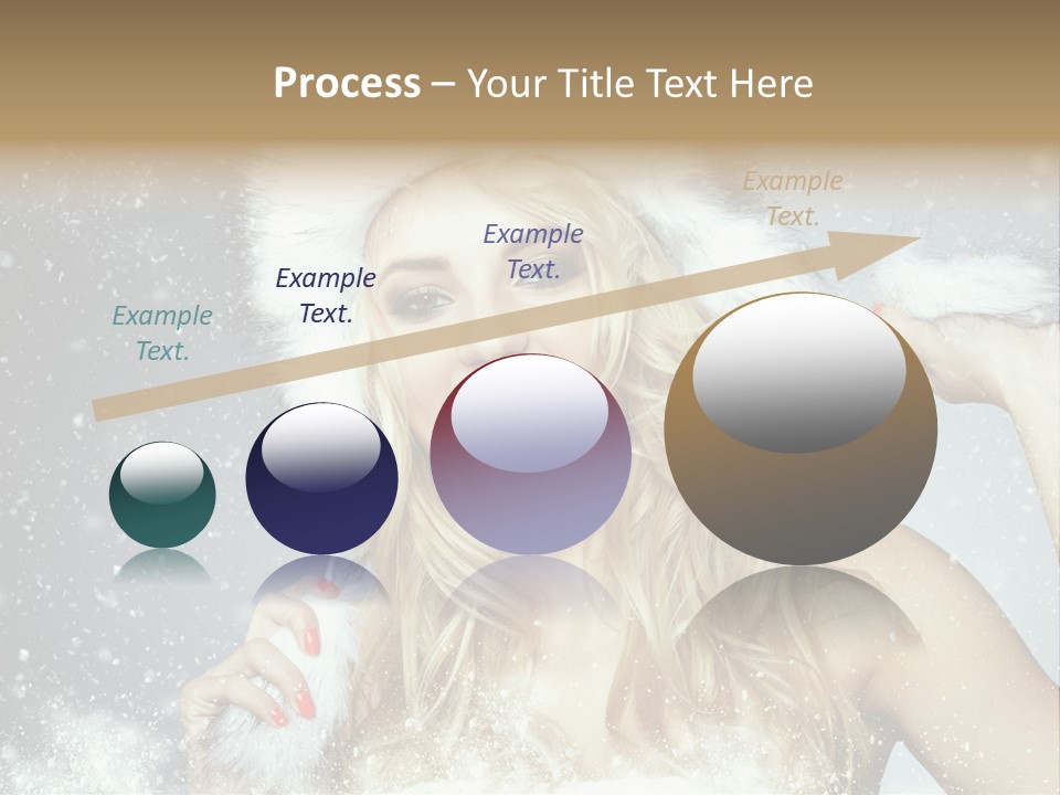 Woman Looking At Camera Beauty PowerPoint Template