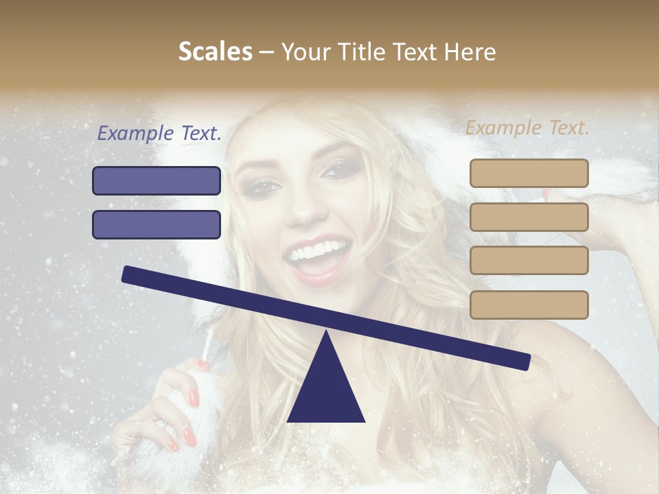 Woman Looking At Camera Beauty PowerPoint Template