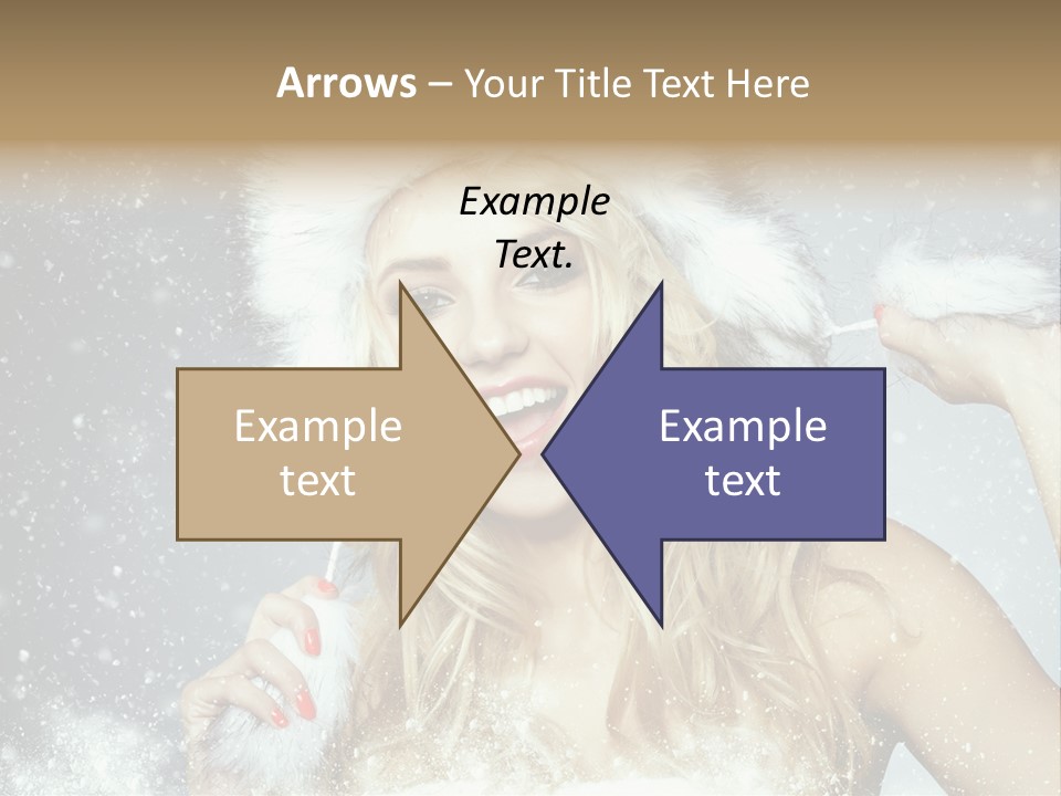 Woman Looking At Camera Beauty PowerPoint Template