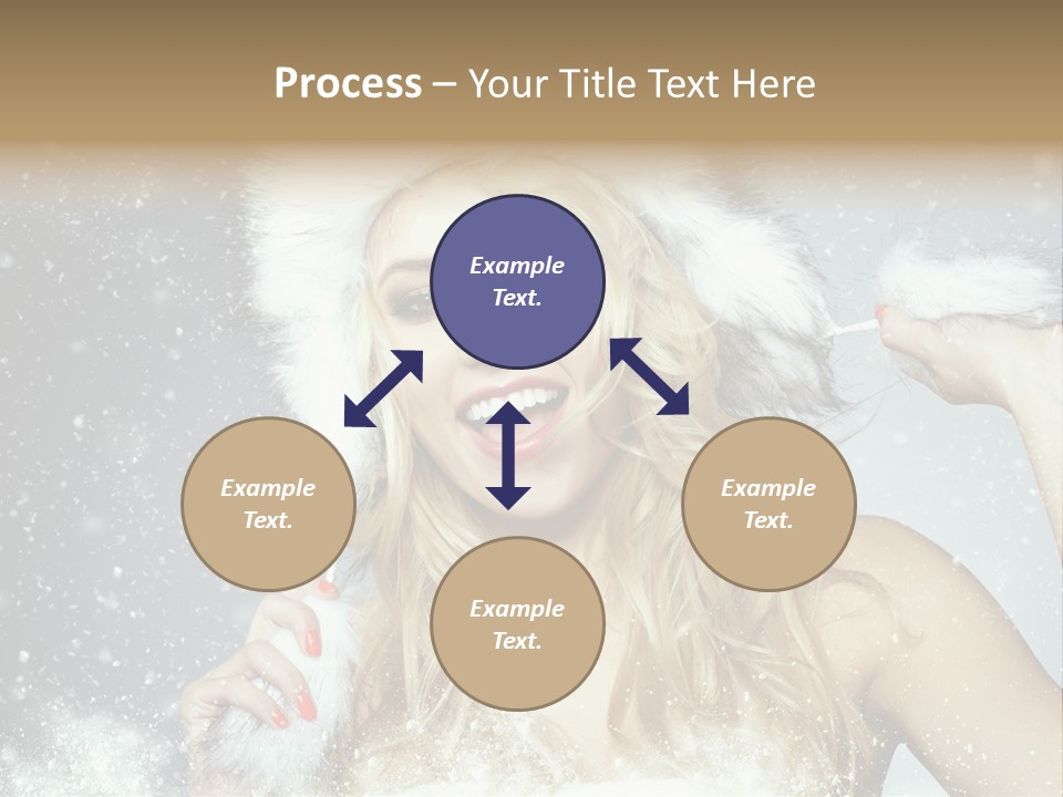 Woman Looking At Camera Beauty PowerPoint Template