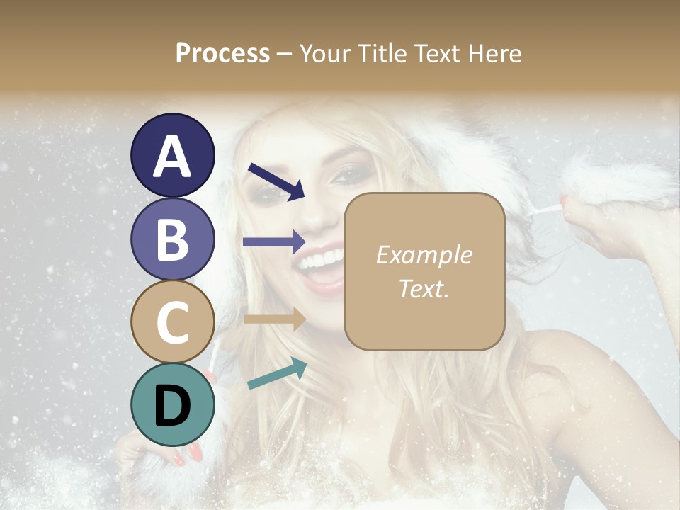 Woman Looking At Camera Beauty PowerPoint Template