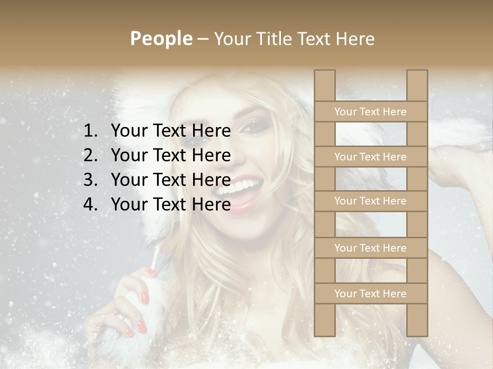 Woman Looking At Camera Beauty PowerPoint Template