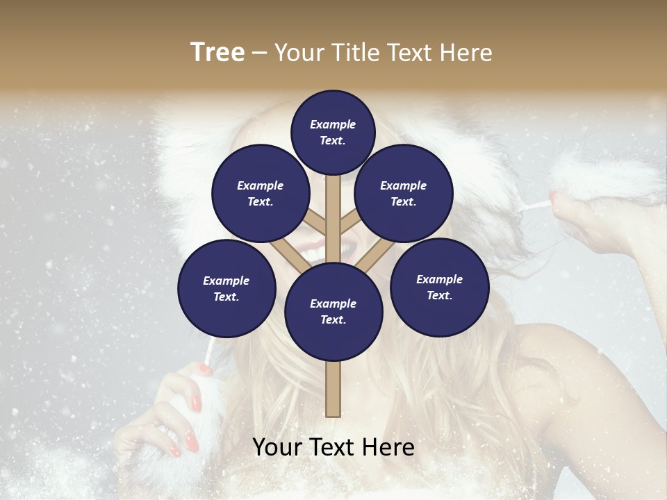 Woman Looking At Camera Beauty PowerPoint Template