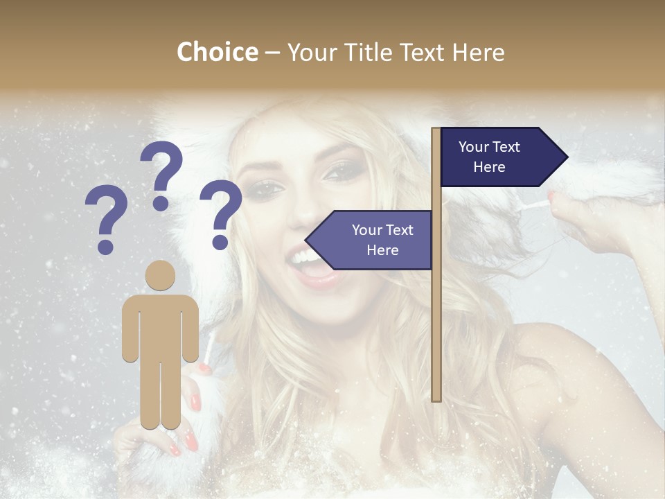 Woman Looking At Camera Beauty PowerPoint Template