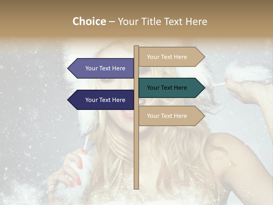 Woman Looking At Camera Beauty PowerPoint Template