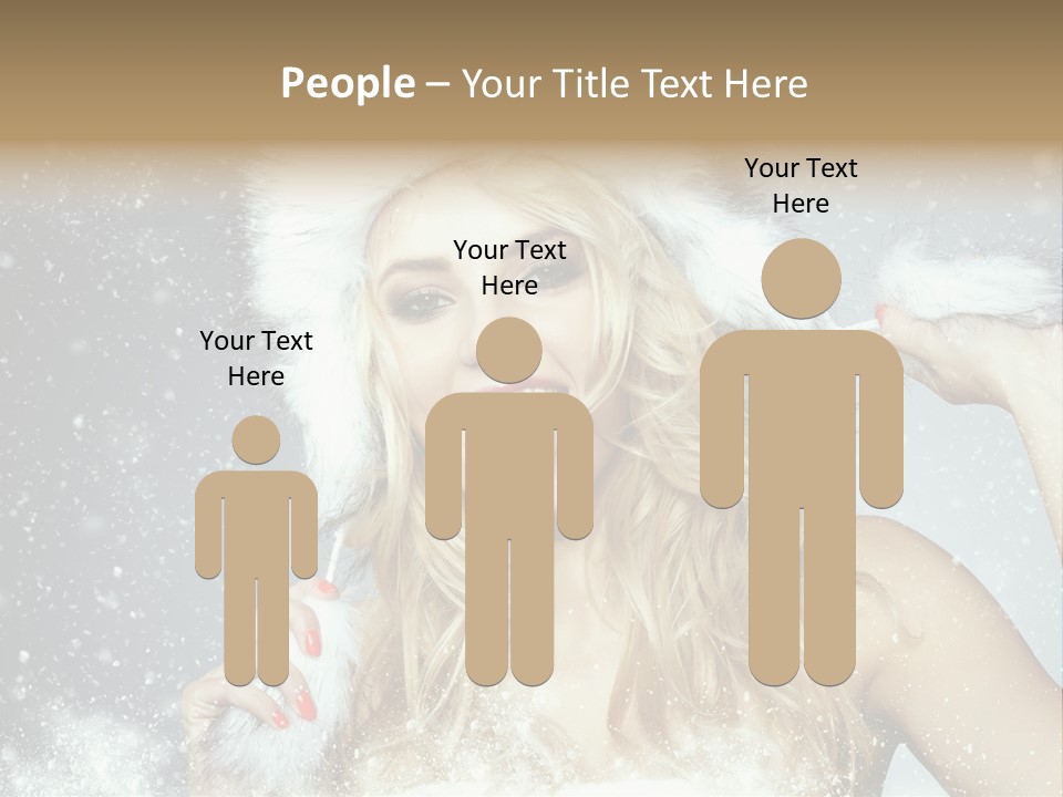 Woman Looking At Camera Beauty PowerPoint Template